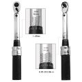 1/4" DR 1-25Nm Mini Adjustable Bike Torque Wrench Set Bicycle Fixing Tools Kit Ratchet Mechanical Torque Spanner Manual Wrenches.