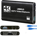 Capture Card, 4K Video Capture Card USB 3.0 1080P 60fps HDMI Audio Video Capture Device Portable Video Converter. 
