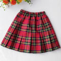 Red Plaid Skirt Girls Plaid Skirt Kids Short Sleeve Shirt Medium Big Kids Korean Pleated Skirt S04. 