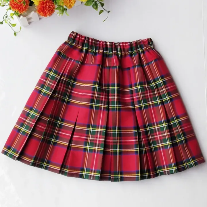 Red%20Plaid%20Skirt%20Girls%20Plaid%20Skirt%20Kids%20Short%20Sleeve%20Shirt%20Medium%20Big%20Kids%20Korean%20Pleated%20Skirt%20S04%20-%20Image%208