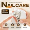 Creative Gift Adjustable Electric Nail Clipper Rechargeable with LED Light Automatic Nail Trimmer Trimming and Polishing 3-Speed Adjustment Automatic Nail Trimmer Polisher. 