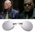 1pc Clip On Nose Glasses Round Rimless Metal Frameless Small Glasses Vintage Mini Men's Eyeglasses Hip Hop Eyewear Accessories. 