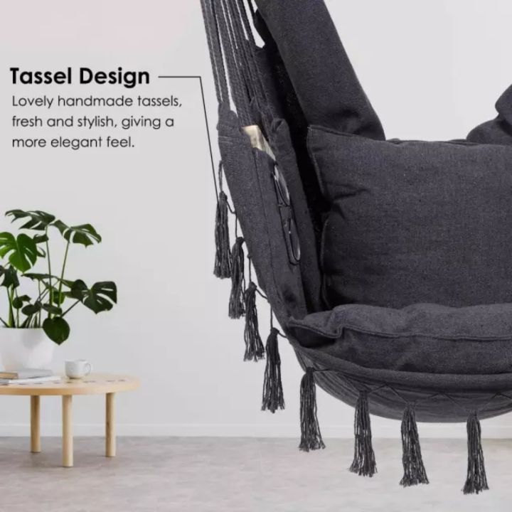 Outdoor%20Indoor%20Hanging%20%20Chair%20Swing%20Jhula%20Camping%20Garden%20Load%20100KG%20With%202%20X%20Seat%20Cushions%20-%20Image%2010