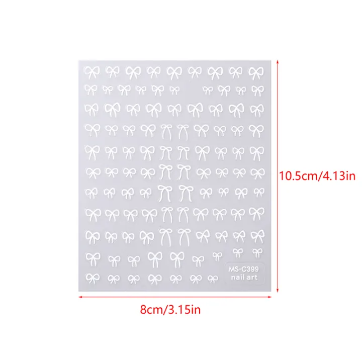 Shining%20White%20Ribbon%20Bow%20Nail%20Stickers%203d%20Nail%20Art%20Design%20Decoration%20Decals%20Ribbon%20Bow%20Diy%20Manicure%20Stickers%20-%20Image%208