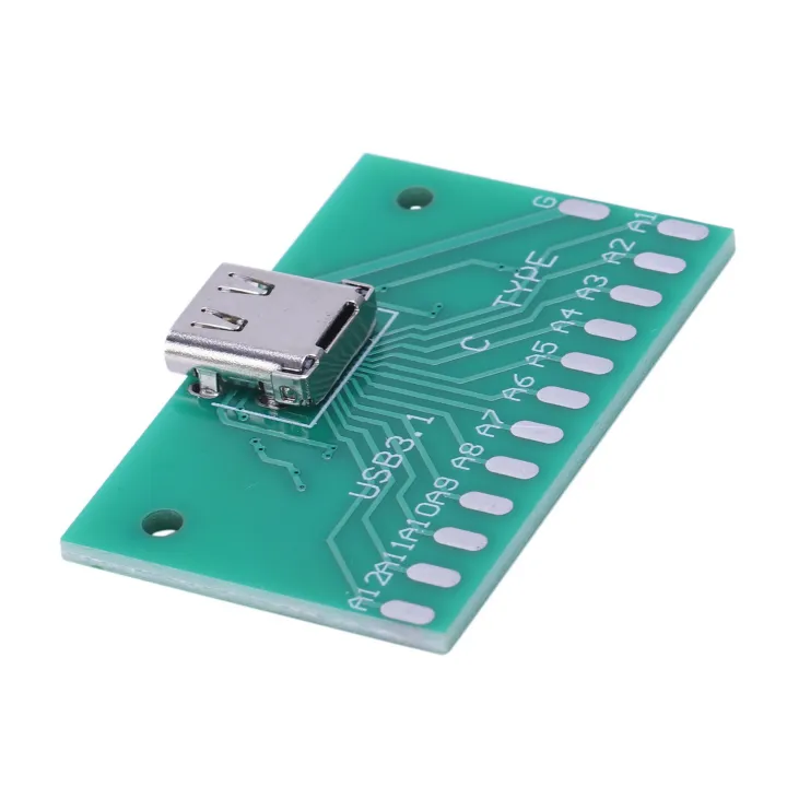 fasdaga%205X%20DIY%2024Pin%20USB-C%20USB%203.1%20Type%20C%20Female%20Socket%20Connector%20Smt%20Type%20with%20Pc%20Board%20-%20Image%205