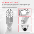 1/4 Inch 5000 PSI Sewer Jetter Nozzle Pressure Drain Jetter Hose Nozzle for 1/4 Pressure Washer Quick Connector. 