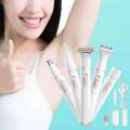 Multifunction 5in1 Replaceable Lady Epilator Portable Rechargeable Electric Women Intimate Hair Remove Mini Shaving Trimmer. 