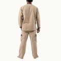 Binay Embroidery  Kurta & Trouser With Bordered  Cream Color 2 Pcs Set  For Men - Fashion | Men's Wear |. 
