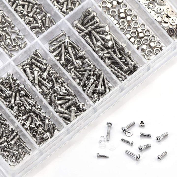 ZOROOM%201000Pcs%20Stainless%20Steel%20Eyeglasses%20Watch%20Repair%20Screw%20Replacement%20Kit%20Set%20Tiny%20Screws%20Nut%20Assortment%20Repair%20Tool%20Kit%20Set%20-%20Image%202