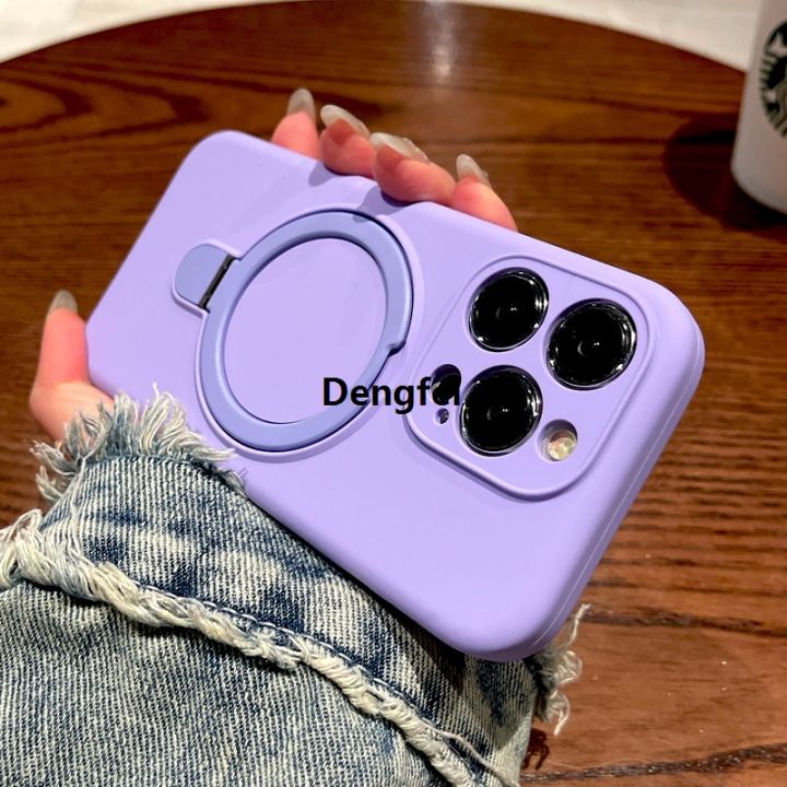 NEW%20Dengfei%20Original%20Luxury%20Liquid%20Silicone%20Rubber%20Case%20For%20iPhone%2016%2015%2014%2013%2012%20Pro%20Max%20Plus%2016Pro%2015Pro%2014Pro%2013Pro%20For%20Magsafe%20Charge%20Stand%20Cover%20-%20Image%205