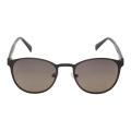 Light Brown Shaded Round Sunglasses (Unisex). 