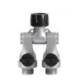 Aluminum Alloy Hose Valve & Y-Connector - Full , Metal Hose Attachments for Gardening. 