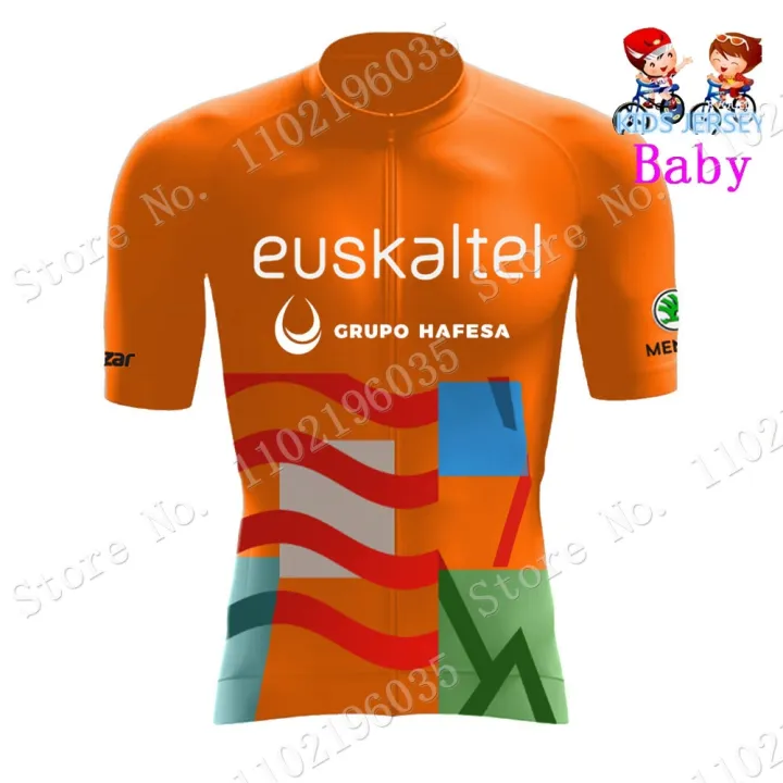 NEW%20ARRIVAL%202023%20Kids%20Cycling%20Jersey%20Euskaltel%20Euskadi%20Team%20Set%20Boys%20Girls%20Cycling%20Clothing%20Children%20Road%20Bike%20Suit%20-%20Image%202