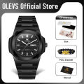 Olevs 5627 Original Men's Watch Quartz Watch Resin Strap Double Calendar Square Watch Waterproof Luminous Watch For Men Gifts Box. 