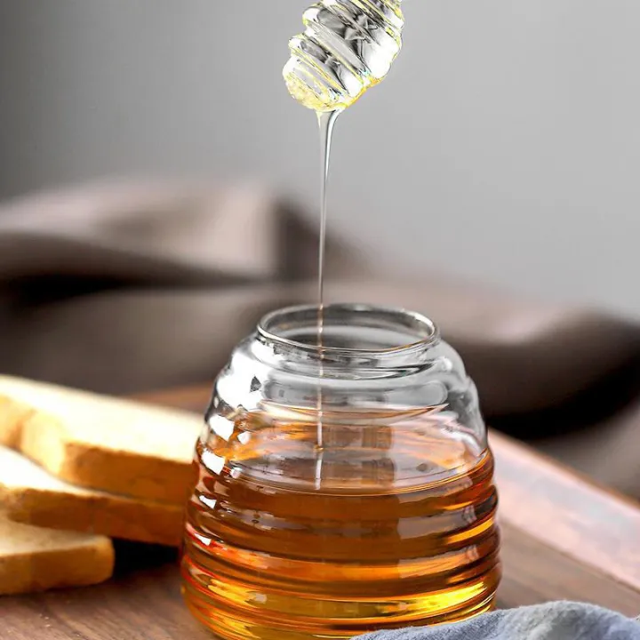 Honey%20Jar%20With%20Lid%20And%20Stirring%20Stick%20High%20Borosilicate%20Transparent%20Glass%20Jar%20Creamer%20Pots%20Jam%20Storage%20Bottle%20With%20Dipper%20-%20Image%204