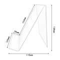 20X Acrylic Book Stand with LEDge,Transparent Acrylic Display Easel, Clear Tablet Holder for Books,,Artworks. 