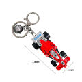 Cartoon Alloy F1 Racing Car Model Keychain Boys and Girls Schoolbag Pendant Key Chain Ring Couple Keyring Small Gift for Kids. 