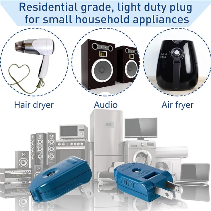 1Set Extension Cord Plug Replacement 2 Polarized Electric Plug ...