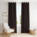 1 Piece Silk Dark Brown Curtain (4x6.5 foot size). 