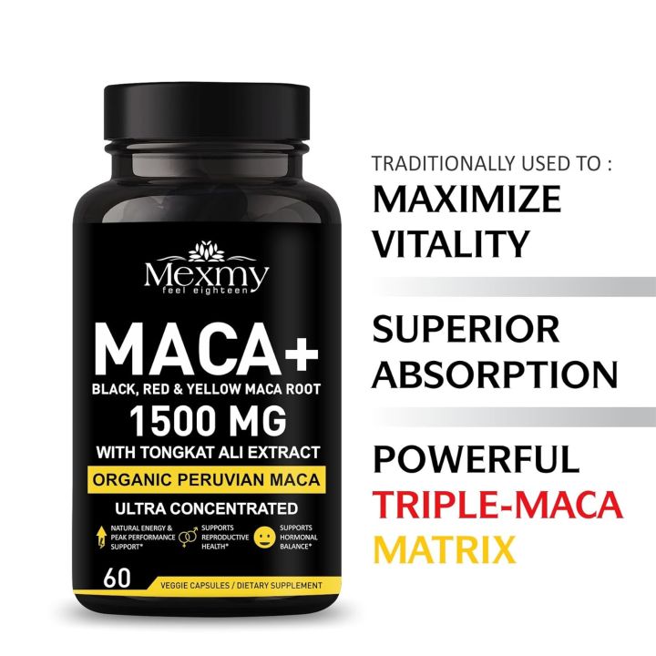Mexmy%20Feel%20Eighteen%20MACA%20Capsule%201500mg%20with%20Black,%20Red,%20Yellow%20Maca%20&%20Tongkat%20Ali%20Extract%20%7C%20Boost%20Energy%20and%20Vitality%20Naturally%20%7C%2060%20Capsules%20-%20Image%202