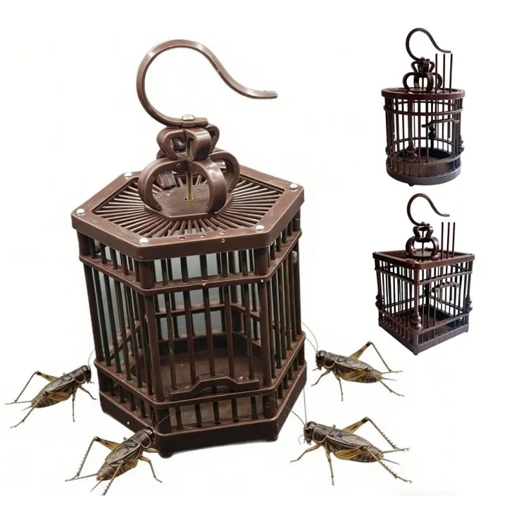Cricket Rack Portable Handmade Grasshopper Cage Plastic Woven Bamboo Cricket Hanging ...
