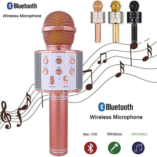 Bluetooth Wireless Microphone WS-858 Handheld Karaoke Inbuilt - Main Image