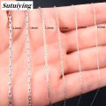 Sutuiying Thin Necklace Link Cable Chain on Neck for Women Ladies 316L Stainless Luxury Steel Jewelry Accessories Silver Color Choker Her Gift. 