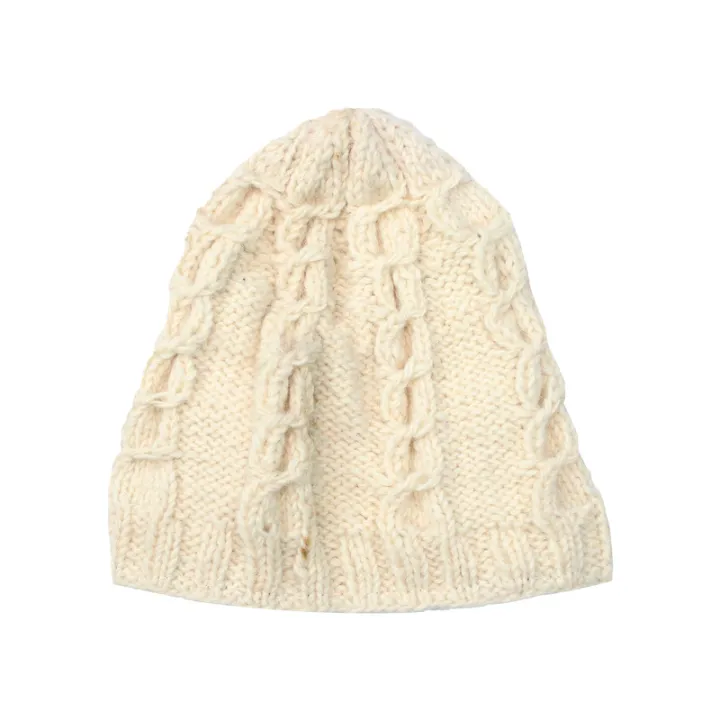Cream%20Hand%20Woven%20Winter%20Woolen%20Cap%20For%20Girls%20-%20Image%203