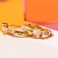 Japanese and Korean style Dongdamen bear earrings 18K real gold non-fading pickaxe diamond earrings small fresh and sweet earrings. 