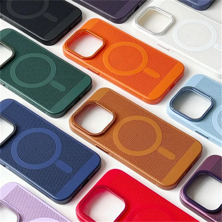 Ultra-thin%20Cooling%20Mesh%20Magnetic%20Matte%20Hard%20Steel%20Magnetic%20Shockproof%20Case%20for%20iPhone%2015%2013%2012%2014%2011%20Pro%20Max%20-%20Image%204