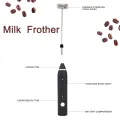 Milk Frother Handheld for Coffee, Electric Hand Foamer Blender for Drink Mixer. 