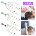 3 Pcs Metal Octopus-Shaped Scalp Head Massager Scratcher. 