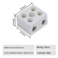 Ceramic Connector 1 In 1 Out Ceramic Wiring Terminal Block 2 In 2 Out High-temperature Resistant Ceramic Terminal Post Copper Motor Terminal Block Screw Wire Connector Terminals. 