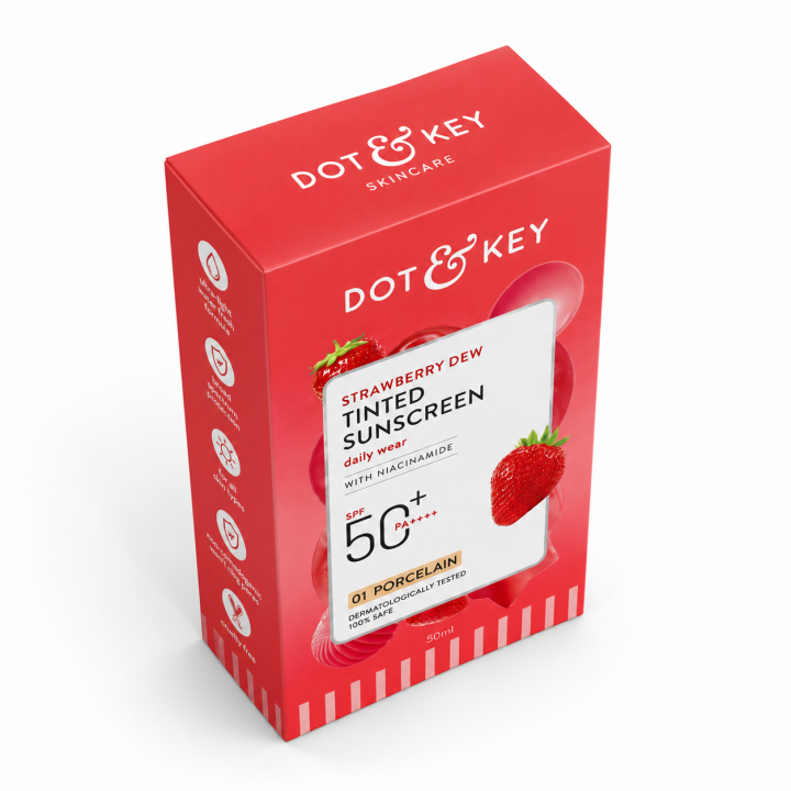 Dot&Key%20Strawberry%20Dew%20Tinted%20Sunscreen%20SPF%2050+%20PA++++%20Daily%20Wear%20With%20Niacinamide%20-%2001%20Porcelain%20-%2050ml%20-%20Image%204