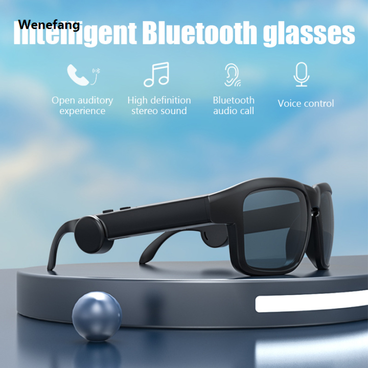 Wenefang 【New design】Tws Xg88 Bluetooth Smart Glasses Headphones Audio Hands-Free Call Sport Stereo Sunglasses Headsets Music Hd Sound