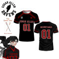 HOT 2025 New The Foxhole Court Edgar Allan Ravens Lacrosse Jersey Cosplay Riko Moriyama 3D Tshirt All For The Game Kids Uniform. 