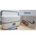 Cooking Lunch Box With 2 Liners Food Grade Stainless Steel, Lunch Case Electric Thermal Portable Cooker 200W. 
