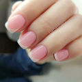 Artificial Press On False Nails For Gluing Natural French Nails Short Ballerina Full Cover Finger Tips Manicure Tool. 