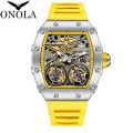 ONOLA brand fashionable business luxury waterproof automatic mechanical men's watch. 