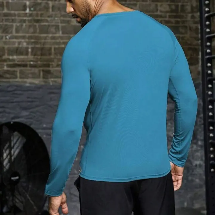 Cyan%20GymBeat%20Men's%20Casual%20Bull%20Head%20Printed%20Round%20Neck%20Raglan%20Sleeve%20Slim%20Fit%20Sports%20T-Shirt%20Long%20Sleeve%20Gym%20Top%20Men%20Workout%20Shirt%20Gym%20Shirt%20Full%20Sports%20T-Shirt%20Men%20-%20Image%202