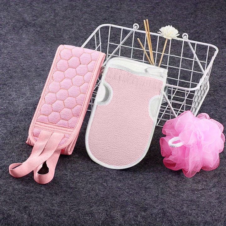 Accessories%20bathroom%20silk%20bath%20back,%20exfoliate,%20exfoliating%203%20pieces%20bath%20towel%20set%20gloves%20bath%20flowers,%20scrubber,%20loofah%20sponge,%20-%20Image%203
