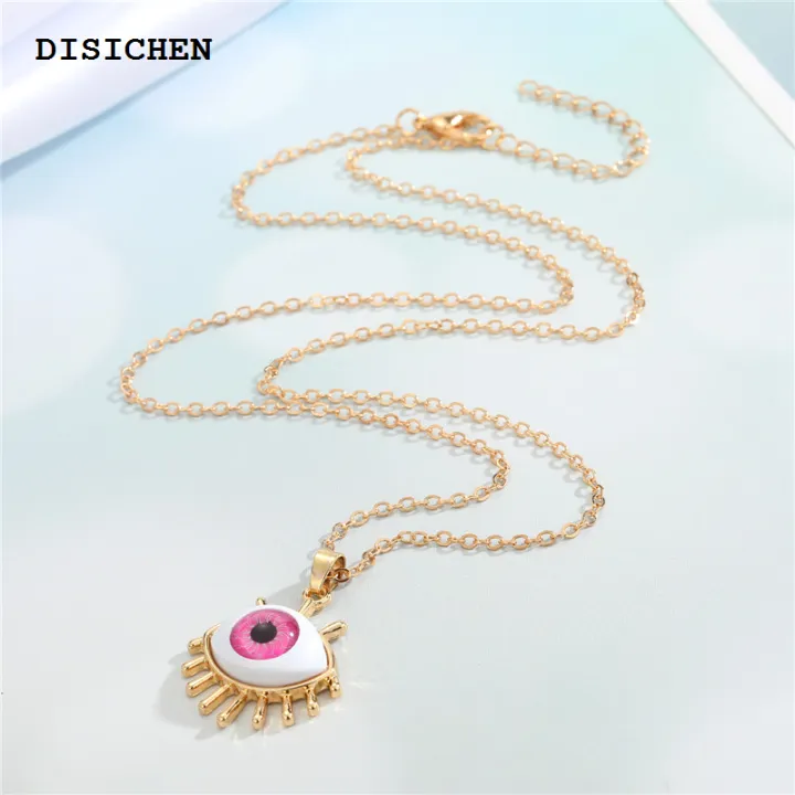 DISICHEN%20Fashion%201%20Pcs%20Resin%20Evil%20Eye%20Pendant%20Necklaces%20For%20Women%20Gift%20Jewelry%20Colored%20Eyelash%20Turkish%20Blue%20Eye%20Sweater%20Clavicle%20Chain%20N241%20-%20Image%205