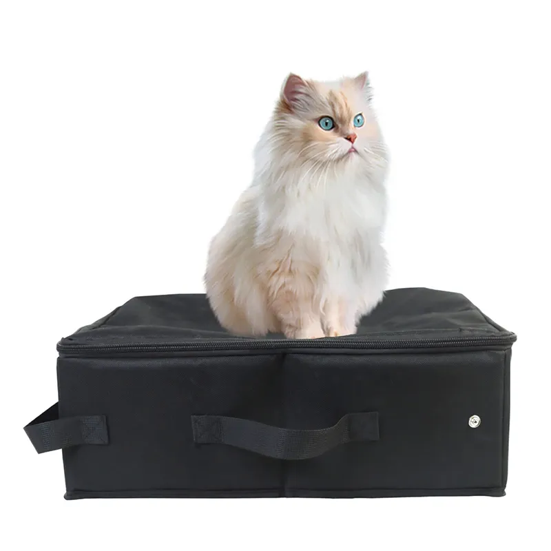 Portable Litter Box with Lid, Leak-Proof Cat Litter Box Great for