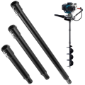 3PCS Auger Extension Drill Bits, 3/4In Shaft Earth Auger Drill Bit Extension, Garden Spiral Hole Drill Bit Extension Rod Easy Install Easy to Use. 