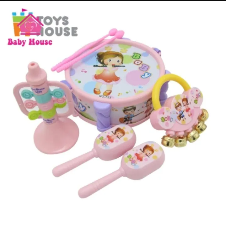 Kids%20Drum%20Toy%20Drum%20Set%20with%20Carry%20Strap%20Stick,%20Musical%20Instrument%20Sets%20Hammer%20Toys%20for%20Kids%20-%20Image%202