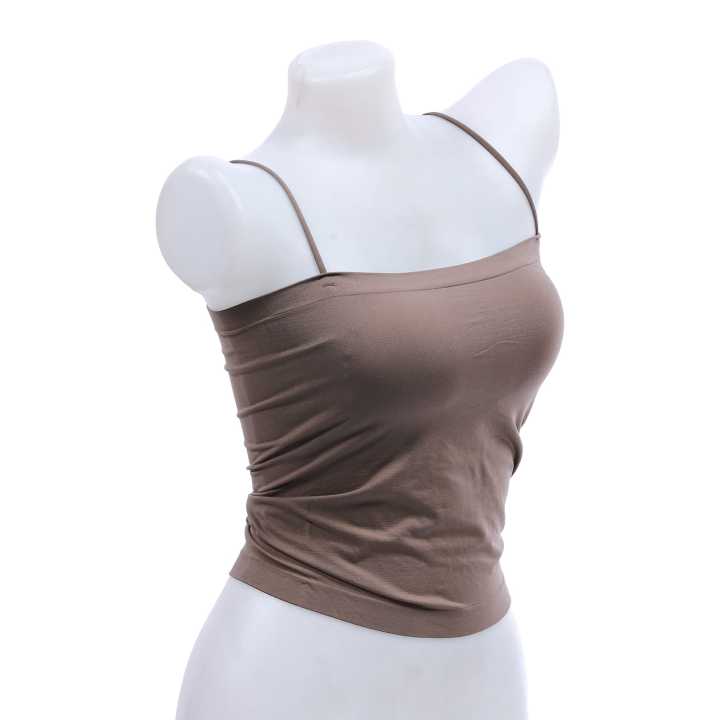 Light%20Brown%20Spandex%20Stretchable%20Plain%20Design%20Tube%20Sando%20/%20Cami%20Top%20For%20Women%20-%20Image%203