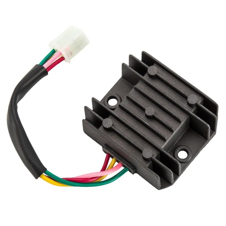 fasdaga%205X%20Universal%204%20Wire%20Full%20Wave%20Black%20Motorcycle%20Regulator%20Rectifier%2012V%20DC%20Bike%20Quad%20-%20Image%204