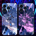 So Cool Anime Luminous Glass LED Calling Light Up Phone Case Cover For XiaoMi 11 12 13 Pro Poco F3 F4 F5 Pro 5G. 