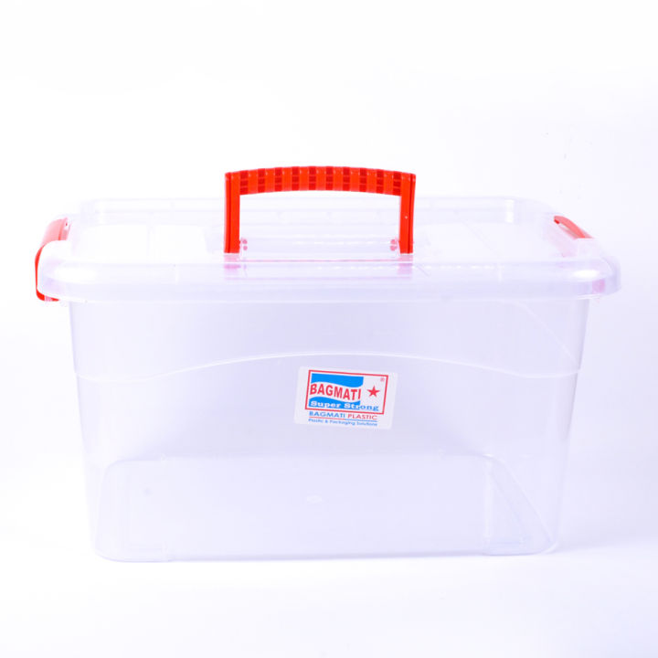 Plastic Transparent Rectangular Smart Box Multipurpose Storage Container With Lock