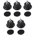 5Pcs Bell Glides Replacement Office Chair or Stool Swivel Caster Wheels to Fixed Stationary Castors, Office Chair Wheels. 